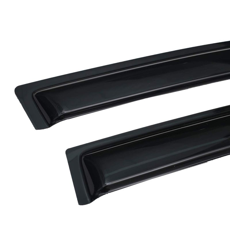 Lightronic Extra Durable Outside-Mount Auto Vent Window Visor, Fits 1996-2007 Ford Taurus Sedan, UV Protection Rain Guard, Original Wind Deflector, No-Drill Easy Install, Dark Smoke, 4-Pcs - Image 5